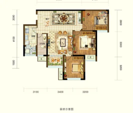 B4三室二厅一厨一卫83.66平