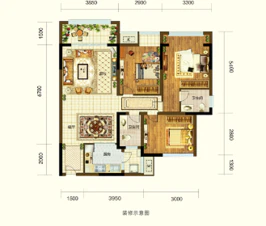 B5三室二厅双卫95.95平